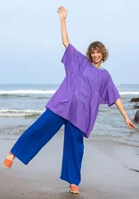 “Reflexions” woven organic cotton tunic - amethyst