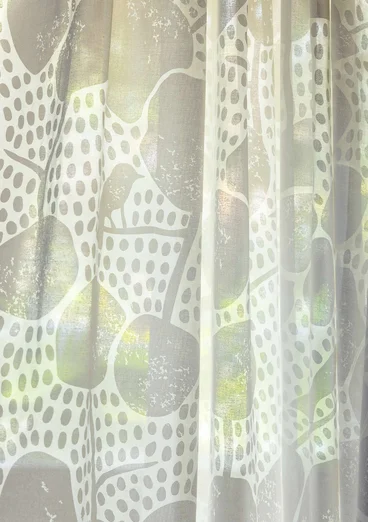 “Galapagos” curtain in organic cotton - white