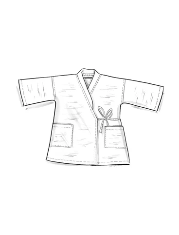 Kimono „Georgia“ aus Bio-Baumwolle - schwarz