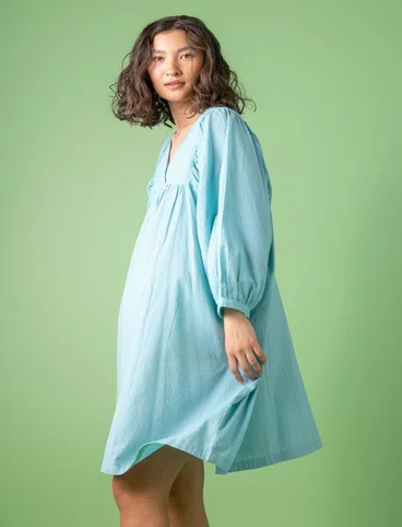 Vevd kjole «Hilda» i økologisk bomull - engbekk