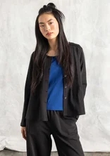 Jersey cardigan in organic cotton - black