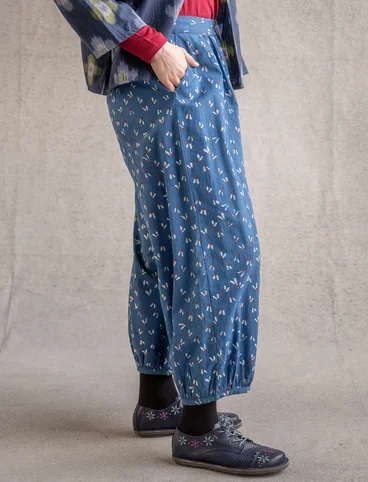 “Mud” woven pants in organic cotton - dark indigo