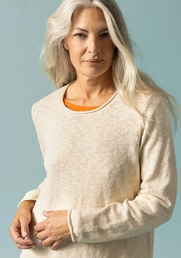 “Abby” favourite sweater in organic/recycled cotton - undyed