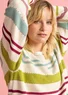 “Edna” recycled cotton favourite sweater (multicoloured/striped S)