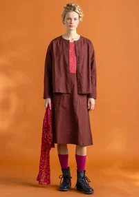 Woven organic cotton twill skirt - beetroot