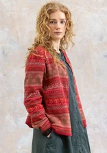 “Canwood” organic/recycled cotton cardigan - cranberry