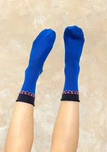 Chaussettes "Ebba" en coton biologique - bleu cobalt