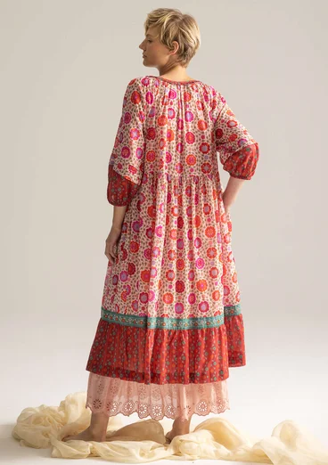 “Suzani” woven organic cotton dress - Pale powder pink