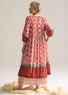 “Suzani” woven organic cotton dress (Pale powder pink XL)