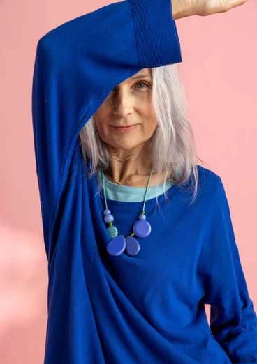 Organic/recycled cotton knitted tunic - klein blue