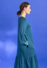 “Tyra” organic cotton/modal jersey dress - dark petrol blue