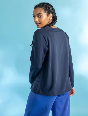 “Stella” organic cotton/elastane jersey top - dark indigo