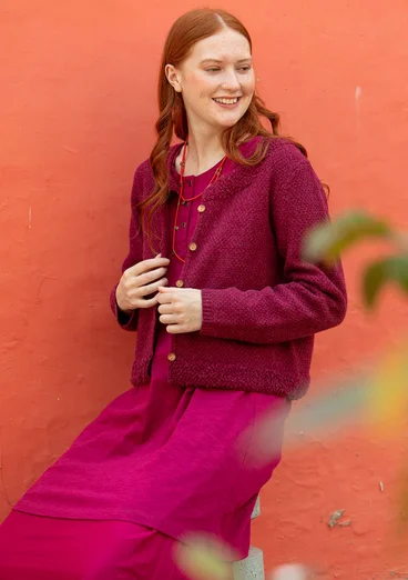 “Alora” jersey tunic in organic cotton - red cabbage