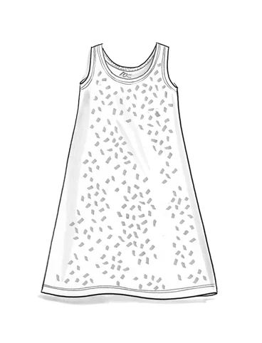 Mouwloze tricot jurk "Tilde" van lyocell/elastaan - felrood/dessin
