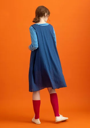 Robe en tissu de coton/modal/viscose - indigo