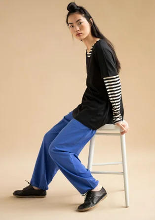 Organic cotton/elastane jersey trousers - lupin