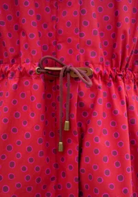 Parka "Lucy" en coton biologique tissé - cranberry/motif