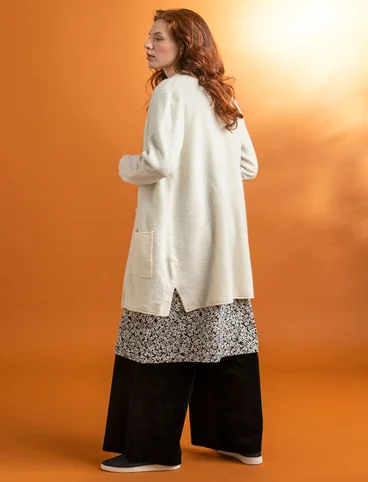 Knit blazer in felted organic wool - undyed