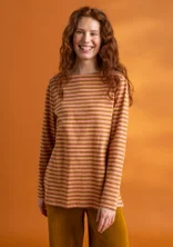 Essential striped top in organic cotton - curry/lily