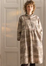 “Alaska” woven organic cotton/linen dress - mole