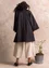 Kimonojacke aus Öko-Baumwolle/Leinen (schwarz M)