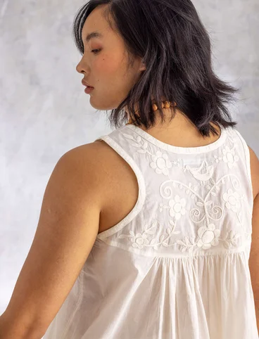 33608 - Mouwloze blouse "Tissu" van biologisch katoen - ongebleekt