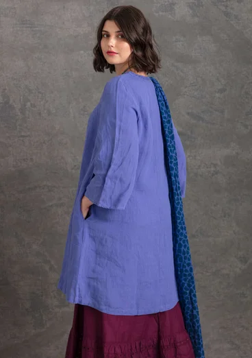 Robe en lin tissé - bleu ciel