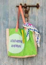 “Nina” organic cotton bag - pea green