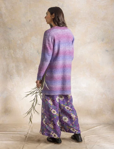  “Bello” long cardigan in alpaca/wool blend - hyacinth