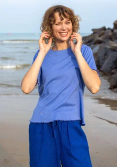 “Drop” organic cotton top - blue lotus