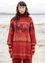 “Borealis” organic and recycled cotton/wool knit tunic (agate red M)