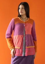 “Kajsa” multicoloured alpaca blend cardigan - heather