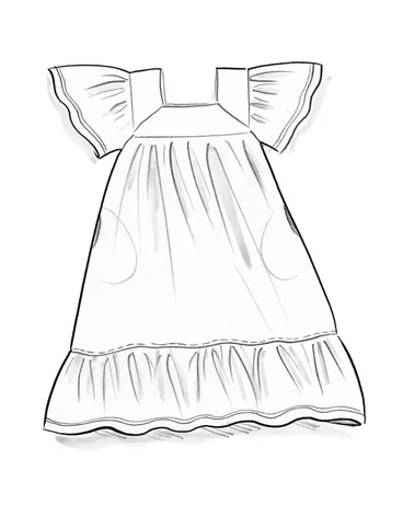 Tricot jurk van katoen/modal - koper