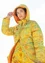 “Bhumika” recycled polyester/down coat (pineapple XL)