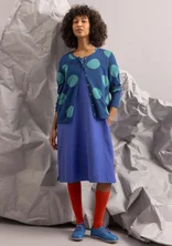 “Ina” cardigan in organic cotton/lyocell - indigo blue
