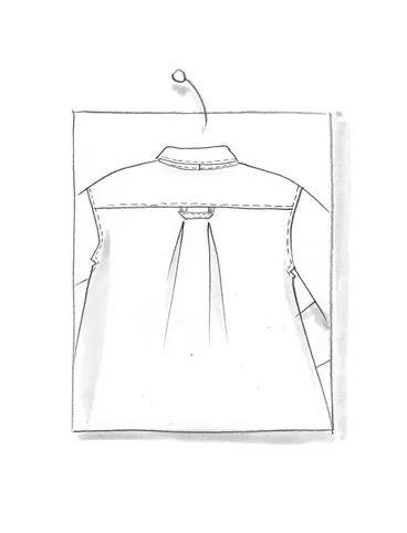 Oversized vevd skjorte «Hi» i økologisk bomull - svart