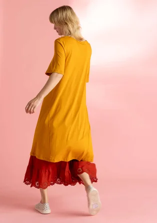 “Millie” jersey dress in organic cotton/modal - sahara