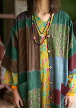 “Hyderabad” woven organic cotton dress - avocado