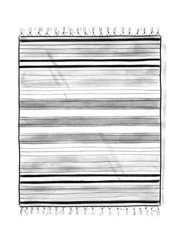 “Jaipur” striped wool rug - kiwi