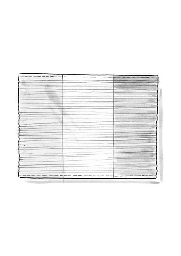 “Fence” place mat in organic cotton - bay leaf