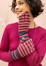 Lambswool gloves - multicoloured/striped