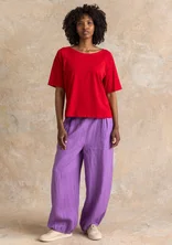 “Himla” jersey top in organic cotton - amaryllis