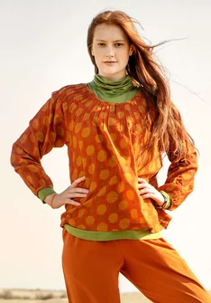 “Gjusta” blouse in organic cotton - henna