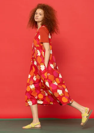 “Kompass” organic cotton jersey dress - wild strawberry