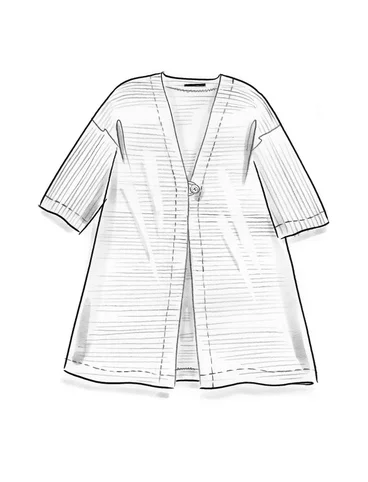 Kimono en velours de coton biologique/polyester recyclé - bleu pigeon
