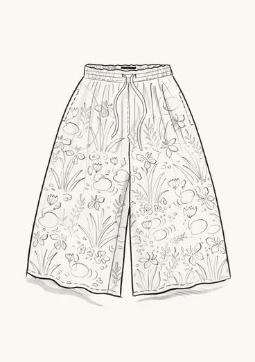 Pantalon tissé « Iris » en coton biologique - menthe