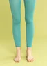 Gestreifte Leggings aus Recycling-Polyamid (aqua-taubenblau S/M)