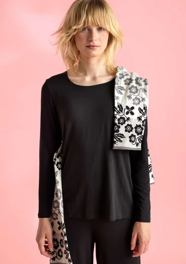 Jerseyshirt „Pearl“ aus Lyocell/Elasthan - schwarz