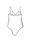 “Pacific” wrap swimsuit in recycled nylon/spandex (black S)