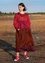 "Desert" woven organic cotton dress (dark hibiscus M)